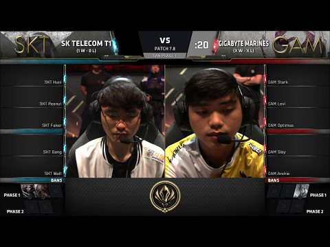 [MSI 2017] SK Telecom T1 vs Gigabyte Marines | Group Stage Day 1