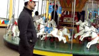 Tanya on horse swing at Littlehampton U.K.