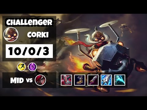 Corki vs Katarina EU Challenger MID (10/0/3) - v11.11
