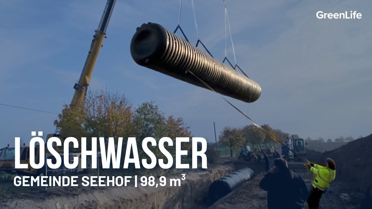 98.900 Liter Löschwasserbehälter | Lieferung und Einbau in Seehof