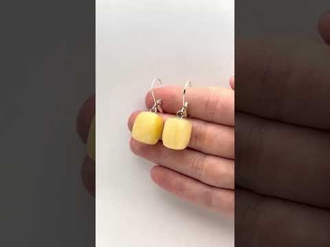 Подарок девушке Серьги серебро с натуральным камнем Солнечный цитрин природной формы в Подарочной коробочке - фото 2 - id-p2550175132