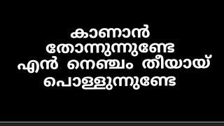 kanan thonnunde Malayalam Lyrics video