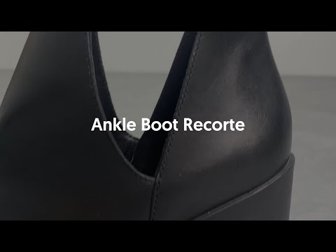 Ankle Boot Recorte Couro