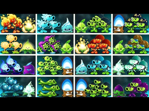 16 Pair Team PEA & Support Plants Vs All Zombies - Who Will Win? -  Pvz 2 Team Plant Battlez