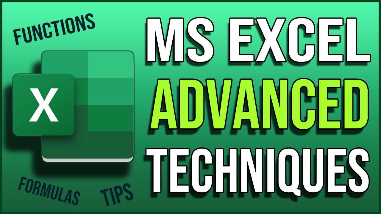Emtech Lesson 4 Advanced Techniques using Microsoft Excel