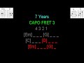 7 Years by Lukas Graham guitar play along. Use a Capo on 3rd Fret.