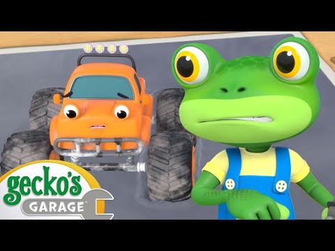 Gecko's Monster Truck Rescue | Morphle and Gecko's Garage - Cartoons for Kids | Trucks & Vehicles
