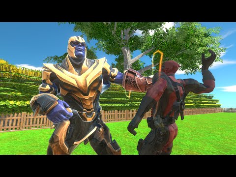 DEADPOOL vs THANOS - Animal Revolt Battle Simulator