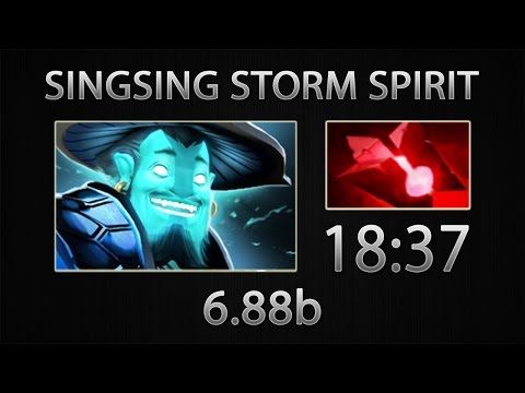 Dota 2 Storm Spirit Fast Farm - SingSing - Bloodstone - 18:37 [6.88b]