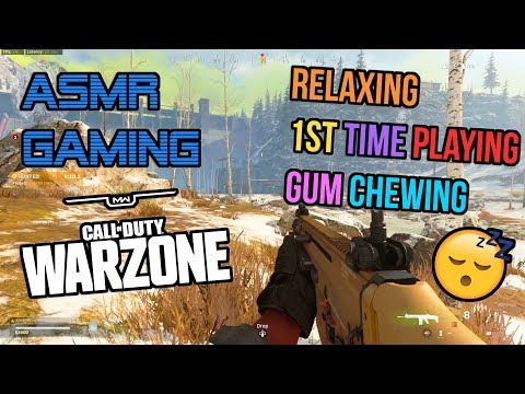 ASMR Gaming | Call of Duty Warzone Relaxing 1st Time Playing Gum Chewing 🎮🎧 Controller Sounds 😴💤