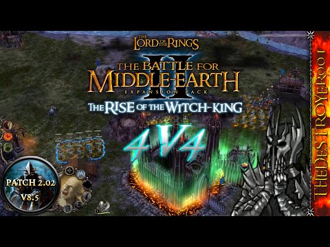 Fight For The Mountain! | 4V4 | LotR BFME2 RotWK 2.02