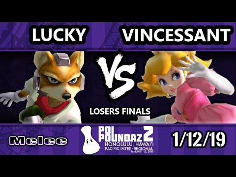 Poi Poundaz 2 - DIG | Lucky (Fox) Vs. Vincessant (Peach) SSBM Singles Losers Finals