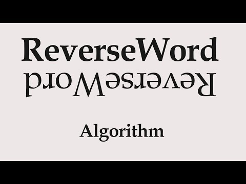 Reverse Word Algorithm