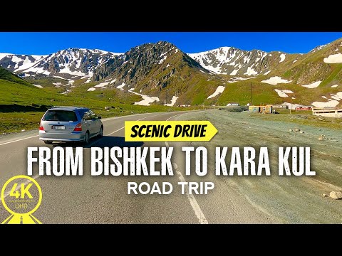 5 HRS Road Trip from Bishkek to Kara Kul - Scenic Drive Video with Perfect Music for Indoor Cycling