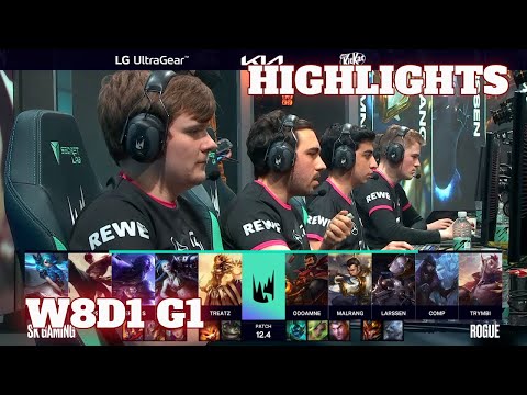 SK vs RGE - Highlights | Week 8 Day 1 S12 LEC Spring 2022 | SK Gaming vs Rogue W8D1