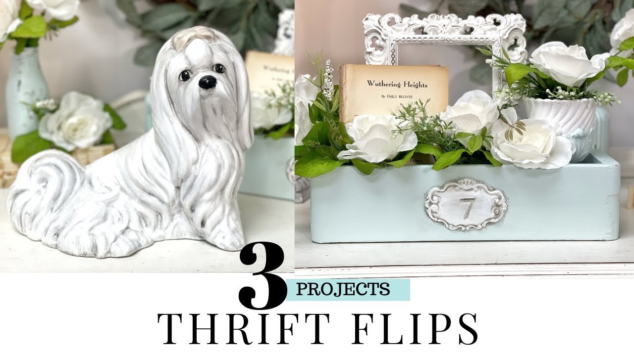 Thrift Flip /Painting Techniques /DIY Upcycling /Thrifted Home Decor /Trash to Treasure