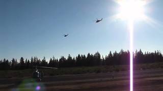 preview picture of video 'Robbers Fire Blackhawks at Blue Canyon Heli-Base'