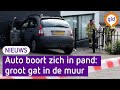 Auto knalt met volle vaart op gevel in Doorwerth