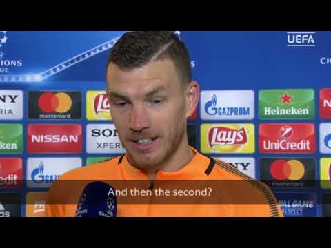 Edin Dzeko INTERVIEW | AS Roma vs Barcelona | Champions League 2017-18