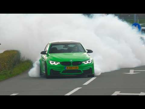 Modified Cars leaving German Carshow, BURNOUTS! 1200HP Turbo S, G-Power M3, BRABUS 800, 1000HP M5F90