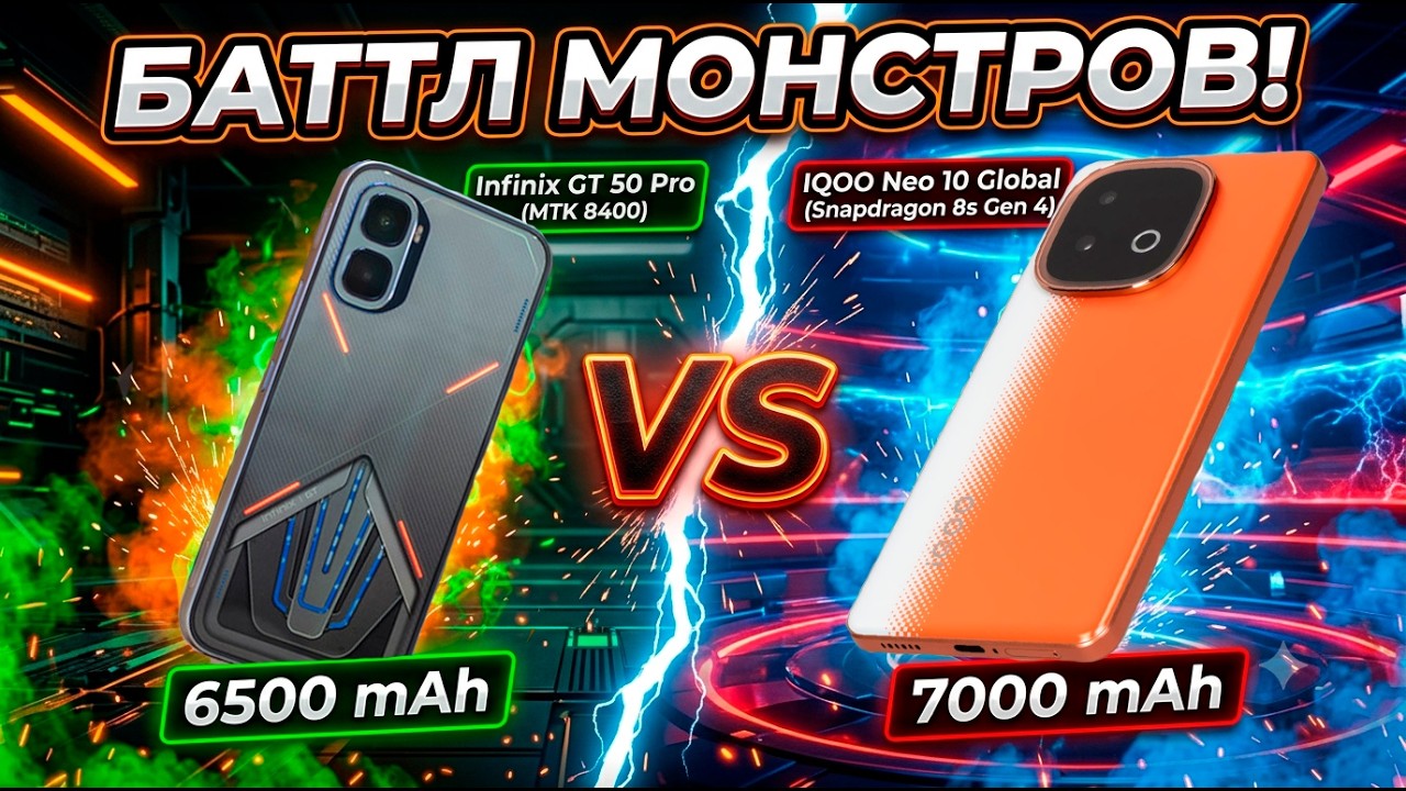 БАТТЛ МОНСТРОВ | СРАВНЕНИЕ INFINIX GT 50 PRO И IQOO NEO 10