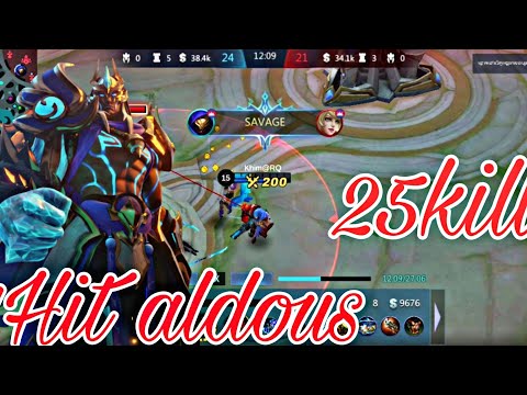 Aldous savage ! king 1hit 25kill [MVP] player
