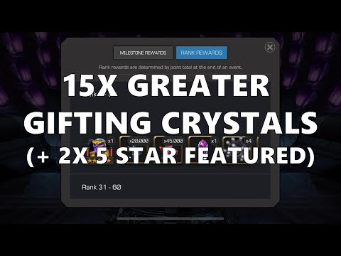 15x Greater Gifting Crystal Opening! Plus 2 Featured 5 Star! - Marvel Contest of Champions