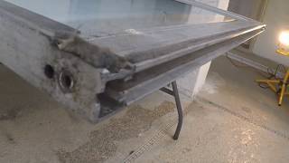 Replacing rollers and track on Aluminum sliding glass doors Part 1