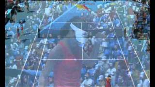 Virtua Tennis 2009 gameplay Ivanovic vs. Federer