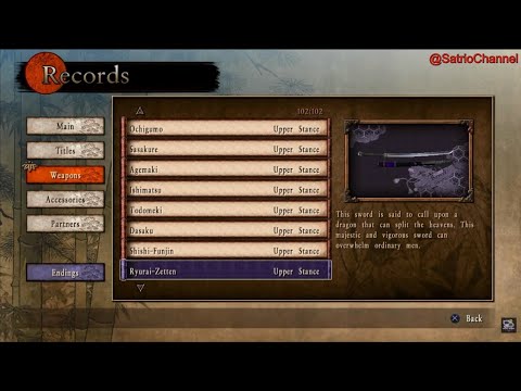 Way Of The Samurai 3 - All 102 Weapons List (PS3)