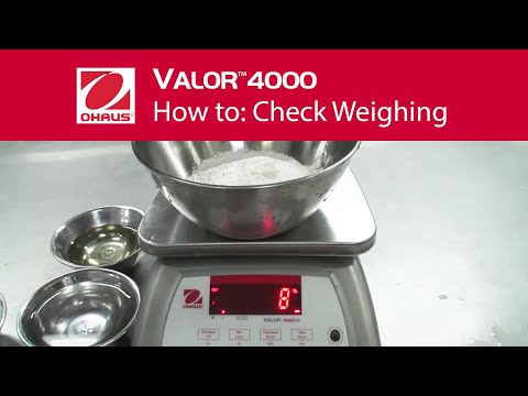 Jak przyspieszyć pracę przy użyciu funkcji ważenia kontrolnego w wagach do żywności OHAUS z serii Valor™ 4000?