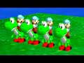 Ice Mario With Yoshi In Super Mario 64 4 Players Full Game 100 Walkthrough