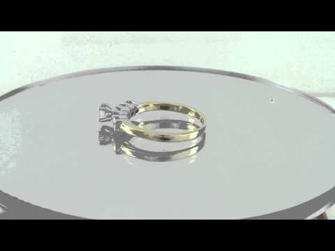 Estate 0.75CT Round Diamond 14K Gold Five Stone Ring G-H & I1-I Certified