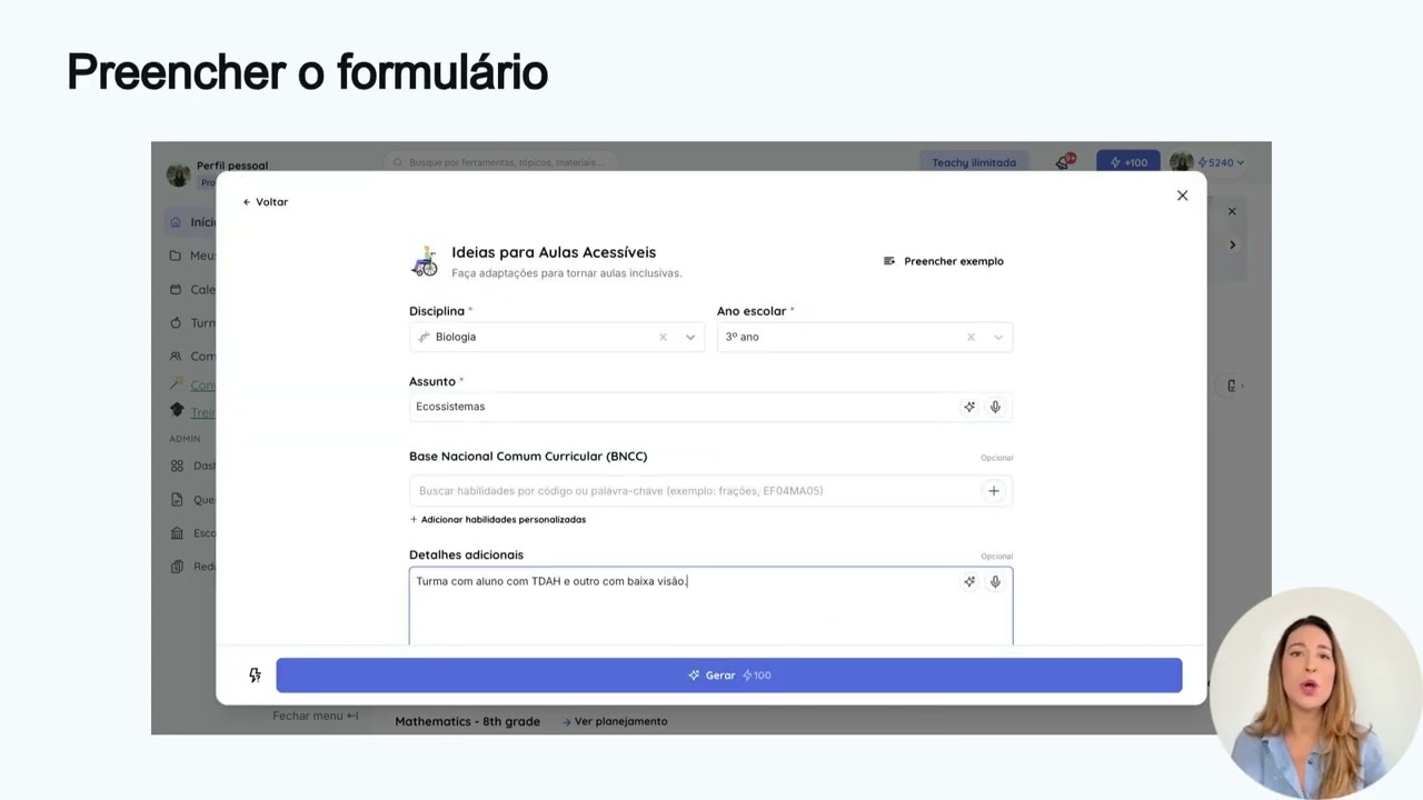 Thumbnail do tutorial em vídeo da Teachy