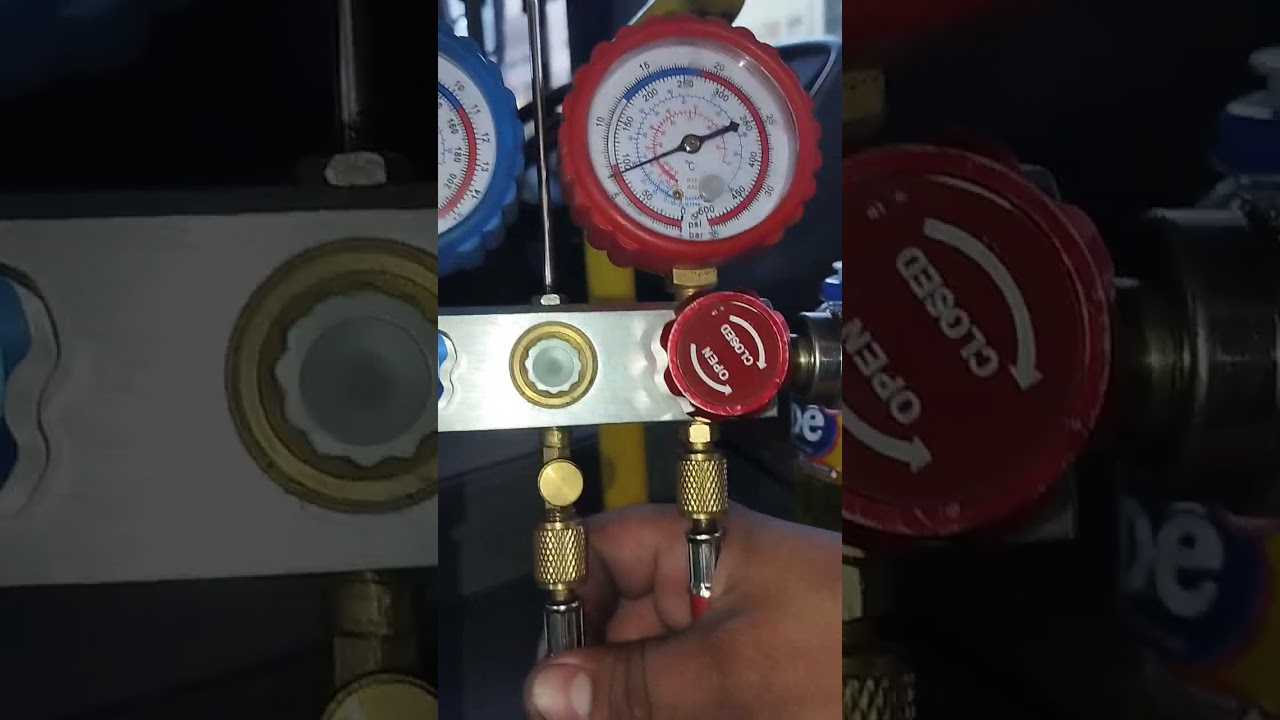 como colocar gás no sistema de ar-condicionado sem a balança.