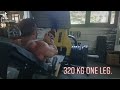Daniel Sticco IFBB PRO 705lb heavy leg press one leg