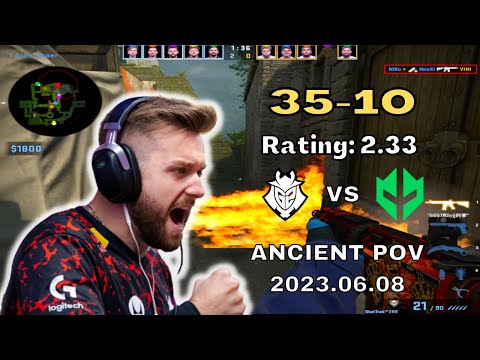 G2 NiKo (35-10) Rating:2.33 vs Imperial | Ancient POV | BLAST Premier Spring Final 2023