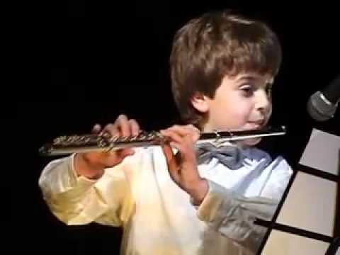 F.J. Gossec. "Tamburin" and J.S. Bach. "Badinerie". Performing Dmitri Krasnovsky