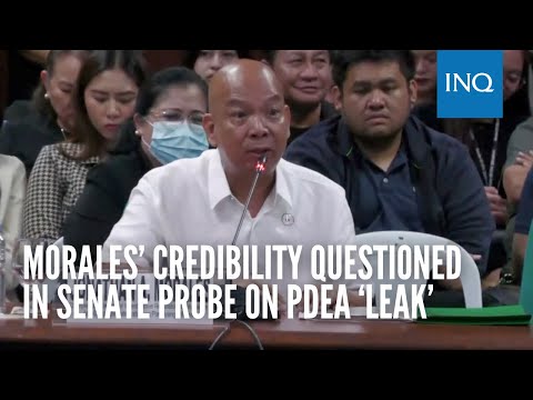 Morales’ credibility questioned in Senate probe on PDEA ‘leak’