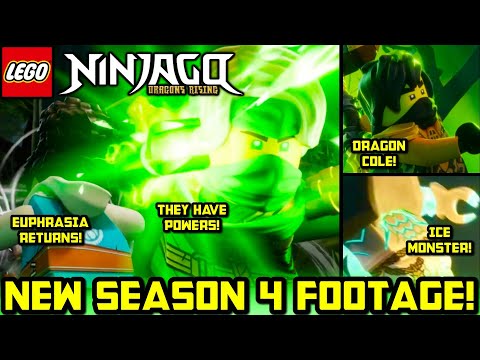 NEW SEASON 4 FOOTAGE! 🐉 Ice Monster, Ninja Powers, and More! Ninjago Dragons Rising Season 4 News!