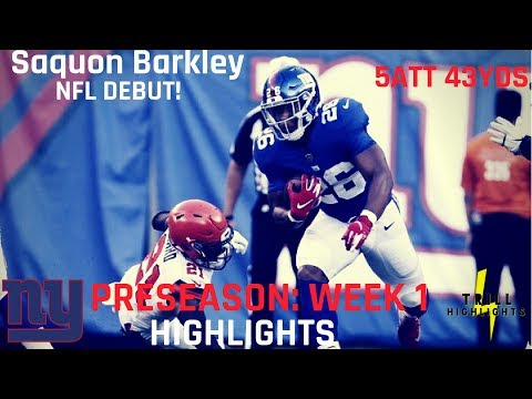 Saquon Barkley Preseason Week 1 Highlights | NFL Debut 08.09.2018
