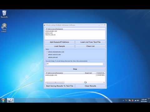 WhoIs Lookup Multiple Addresses Software