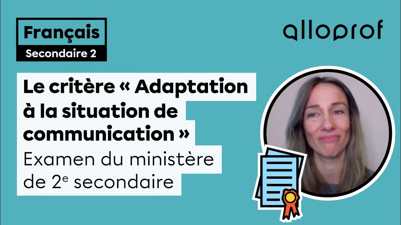 Le critère « Adaptation à la situation de communication »