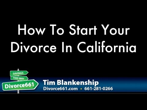 カリフォルニア離婚の始め方 (California Divorce How To Start Your California Divorce)