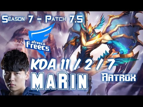 AFs MaRin AATROX vs GRAGAS Top - Patch 7.5 KR Ranked