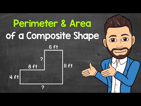 Finding the Perimeter and Area of a Composite Shape | L-Shaped Example | Geometry | Math with Mr. J