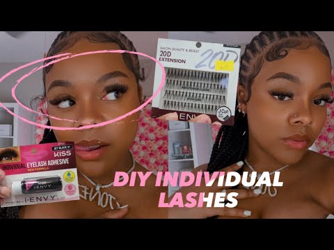 DIY Individual EYELASH EXTENSIONS ( at home ! )💗  * HIGHLY REQUESTED
