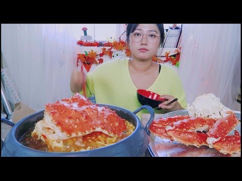 (킹크랩라면) King Crab Ramyun Cooking Mukbang (2nd year anniversary Part 2!)