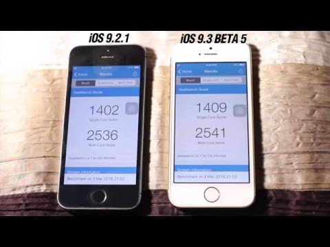 NEW iOS 9.3 Beta 5 iPhone 5S vs iOS 9.2.1 iPhone 5S Benchmark! (Geekbench + Antutu Benchmark)