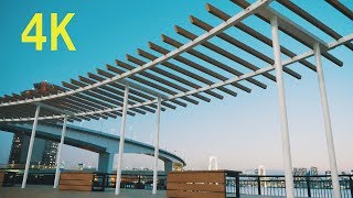 4K 2019 Japan trip Day time view Tokyo Near the toyosu Fish Market 有明北緑道公園
